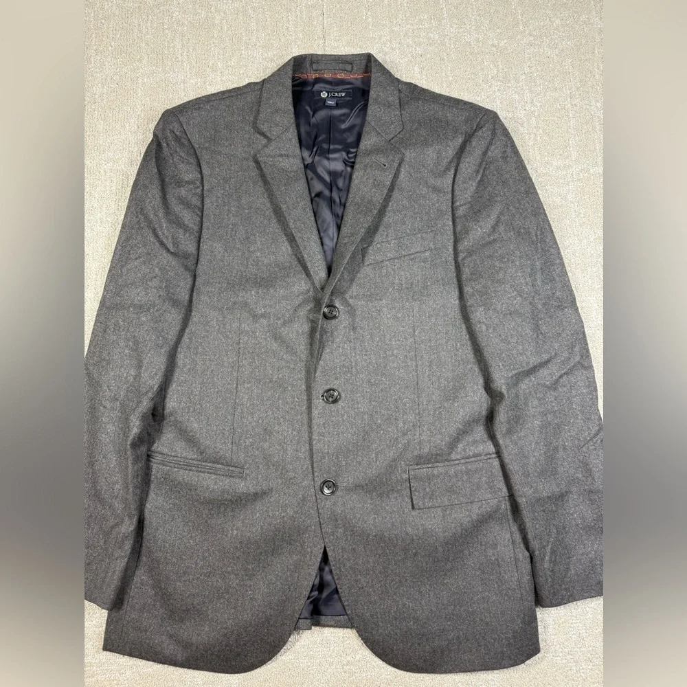 J. Crew Ludlow Italian Wool Mens Gray Blazer Suit Coat Jacket Size 40R